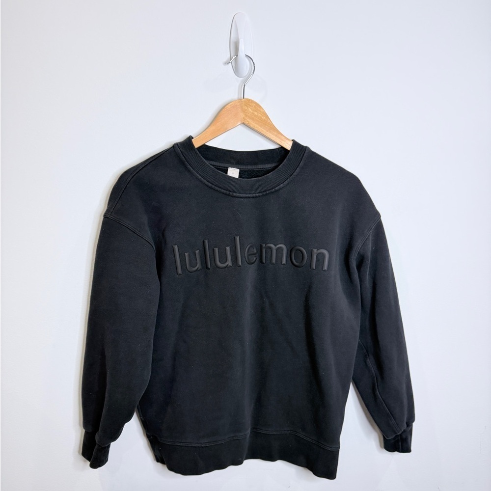 Lululemon Logo'd Black Women's Crew Sweater